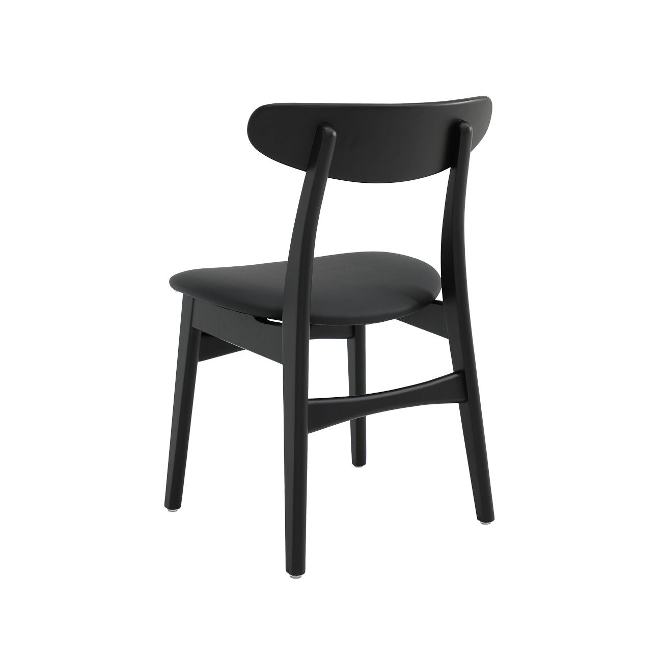 Alesund Dining Chair - Ash Black Frame / Black PU Leather