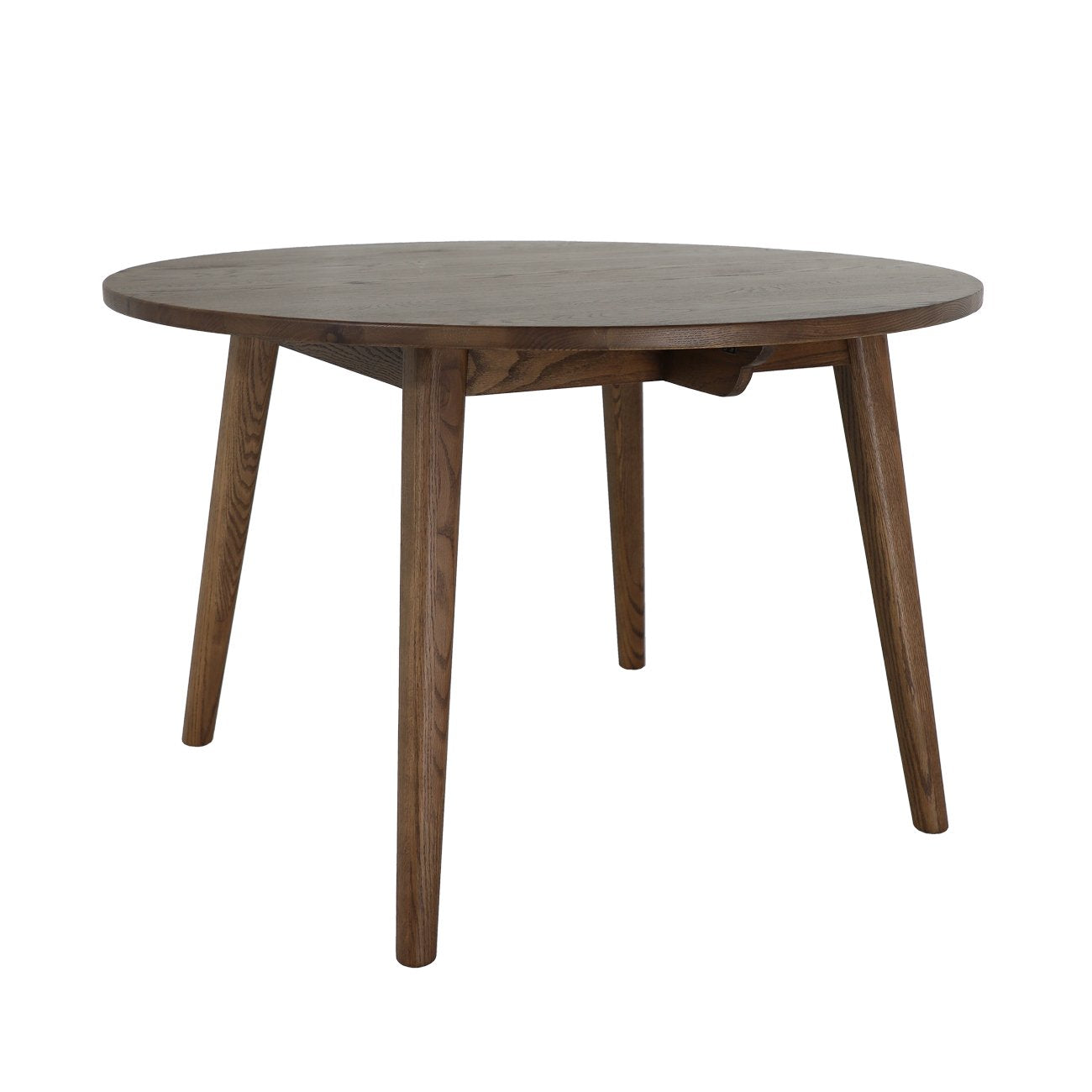 Vaasa Round Oak Dining Table - 120cm - Walnut Brown