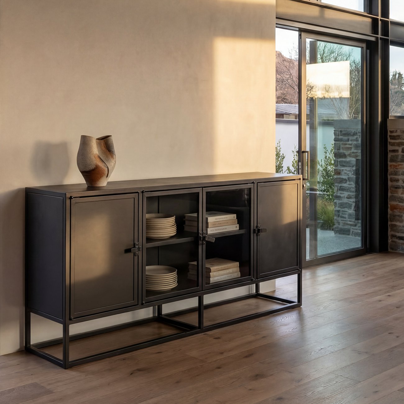Carson Metal Sideboard - Low