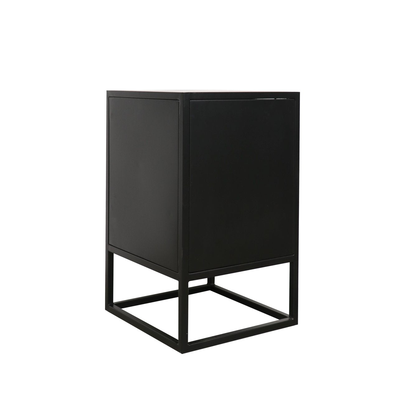 Carson Metal Bedside Table - Solid Door