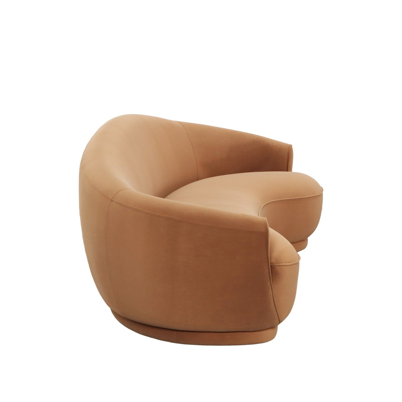 Velma Curved Sofa - Warm Copper Velvet