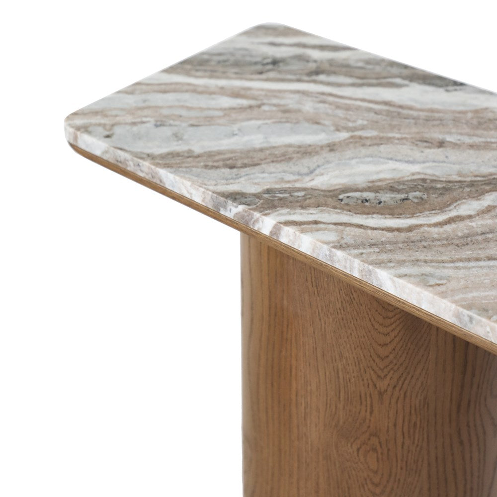 Barlow Marble Console Table - Walnut