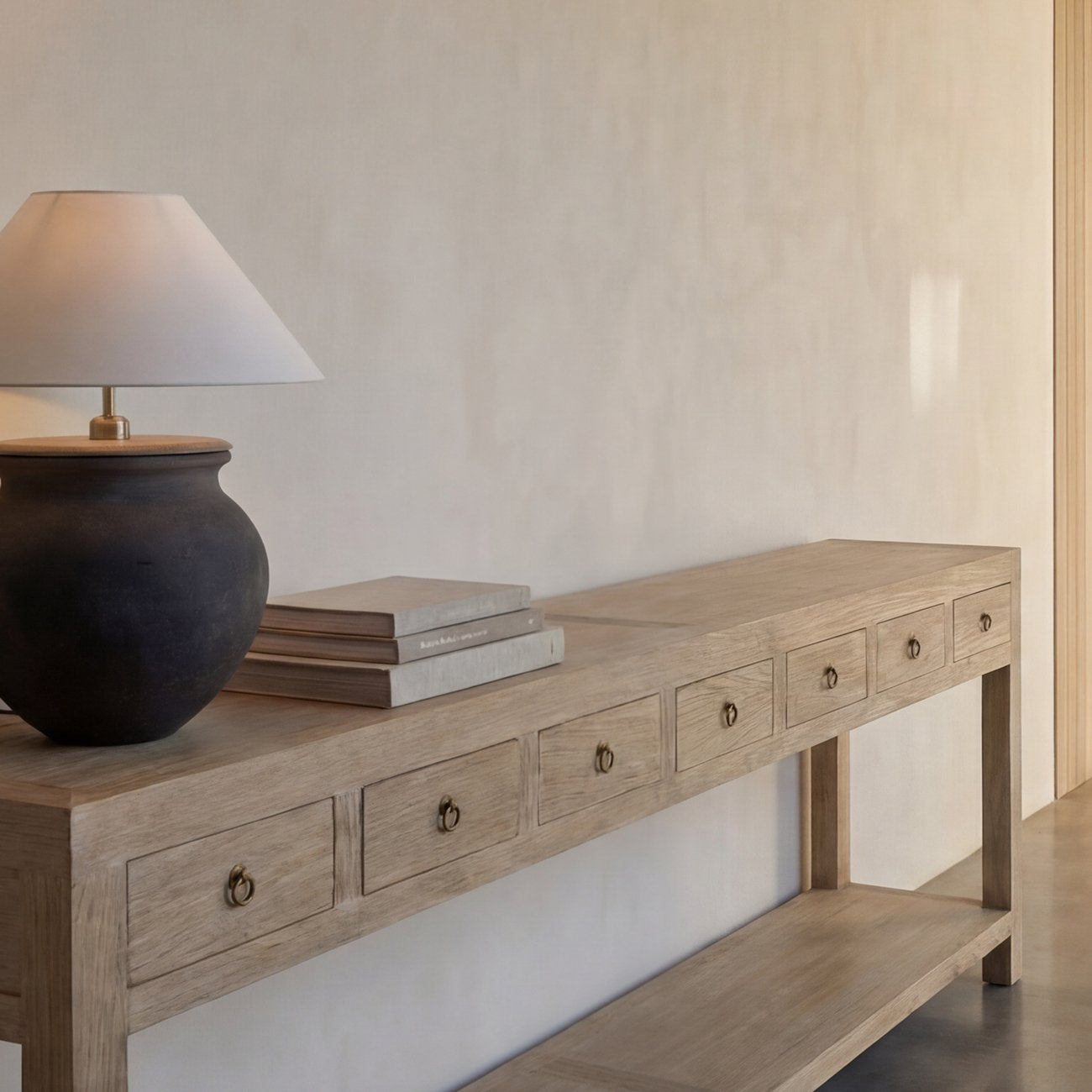 Casa 7-Drawer Console Table - Natural