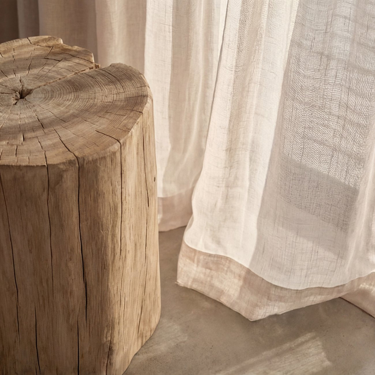 Casa Round Stump Side Table - Natural