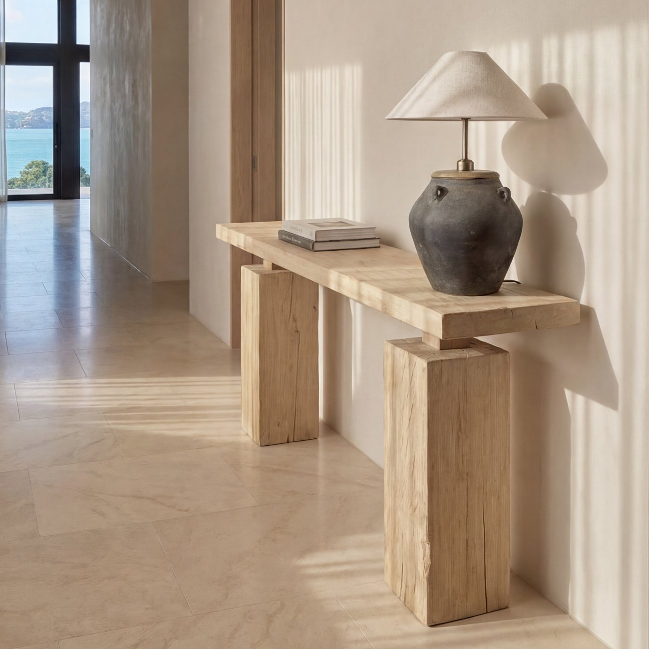 Casa Square Leg Console - Natural