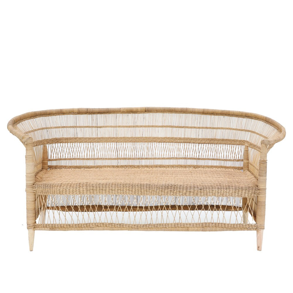 Malawi Cane Lounge Chair 3 Seater - Natural