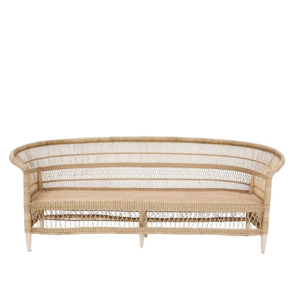 Malawi Cane Lounge Chair 4 Seater - Natural