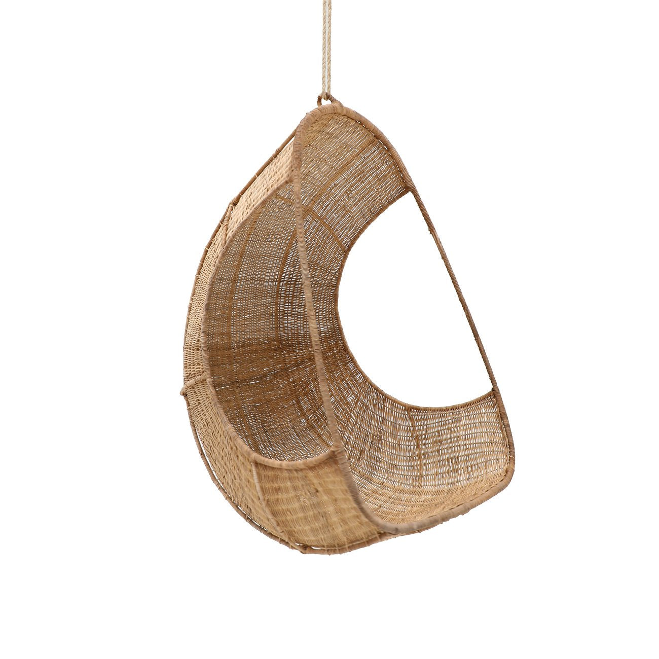 Malawi Cane Hanging Cocoon Chair - Natural