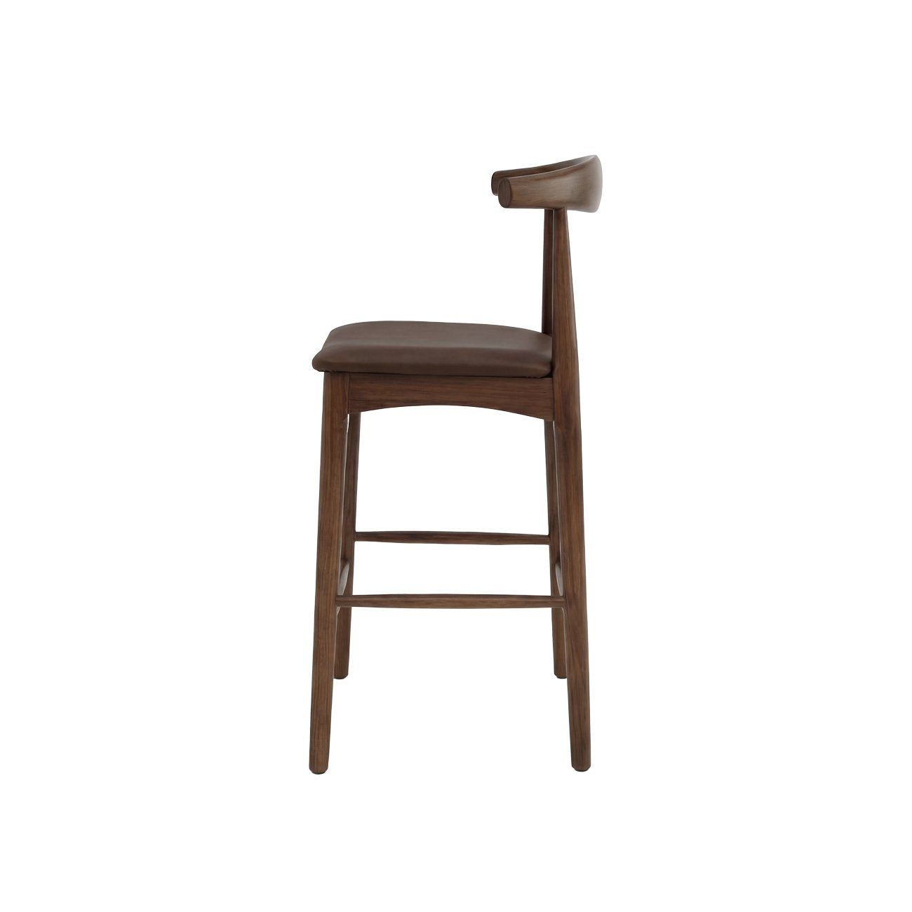 Bowen Barstool - 65cm - Brown Frame / Brown Leather