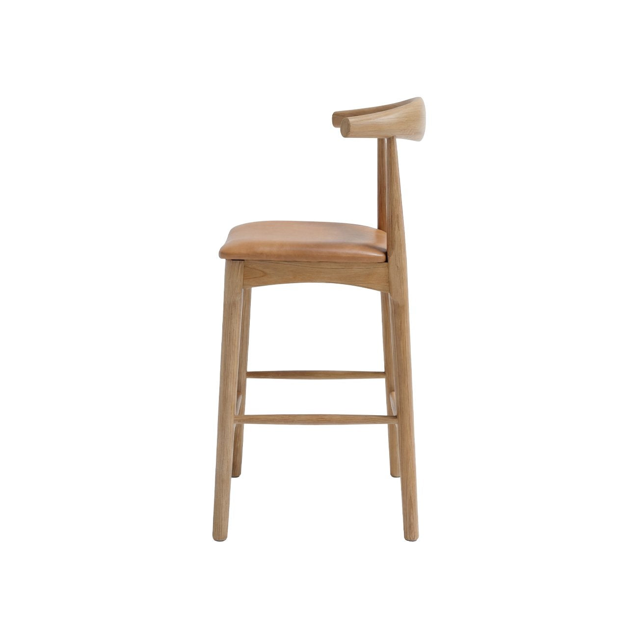 Bowen Barstool - 65cm - Natural Frame / Tan Leather