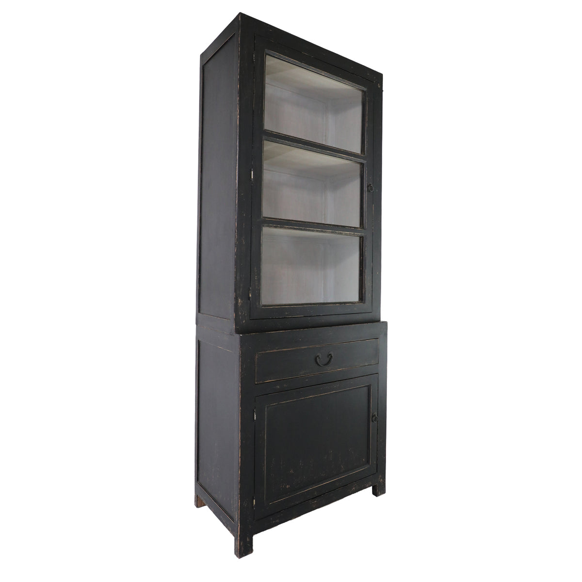 Casa Large Glass Cabinet - Black (LH)