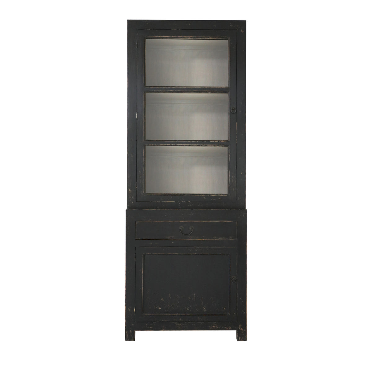 Casa Large Glass Cabinet - Black (LH)