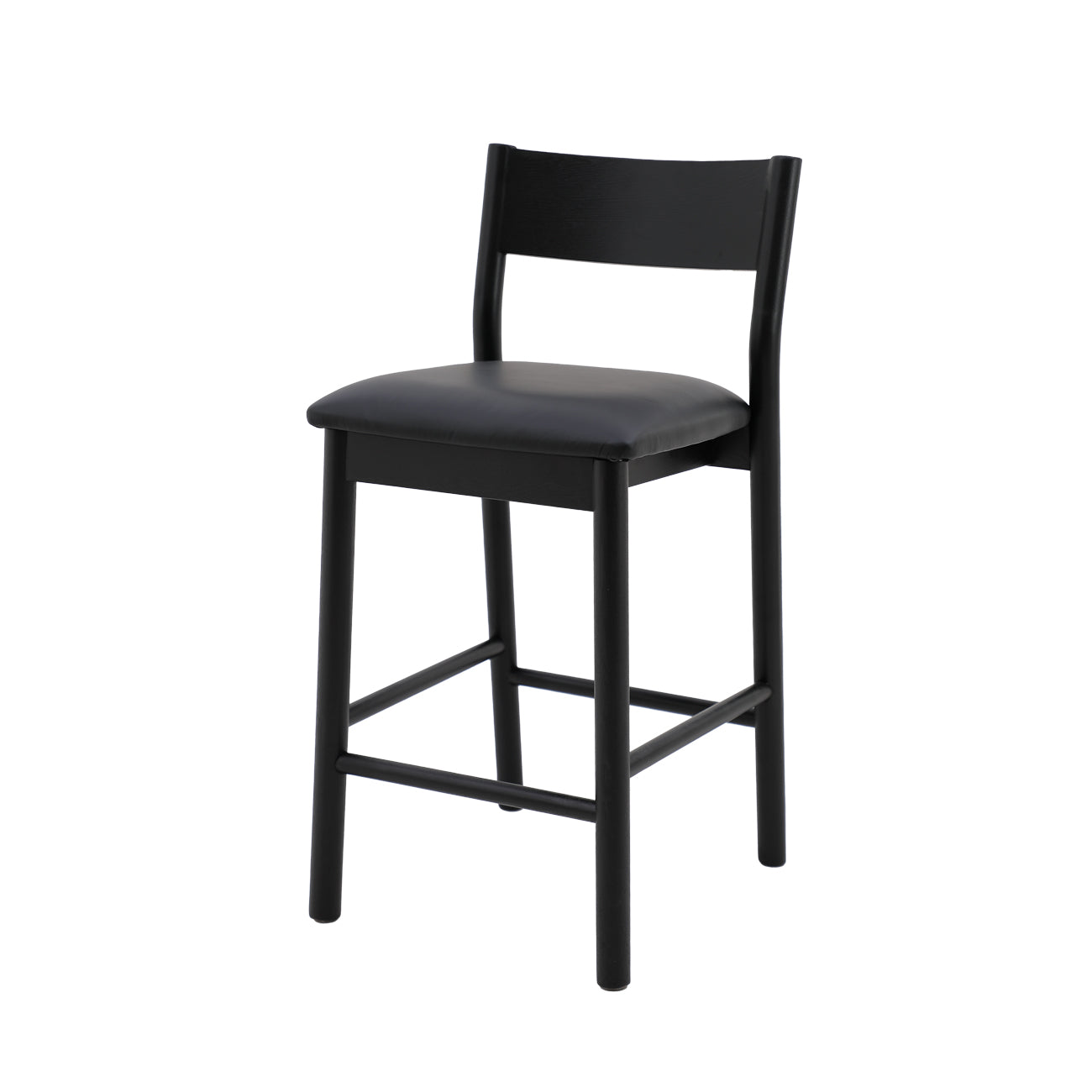 Keaton Barstool - Black Frame/Black Leather