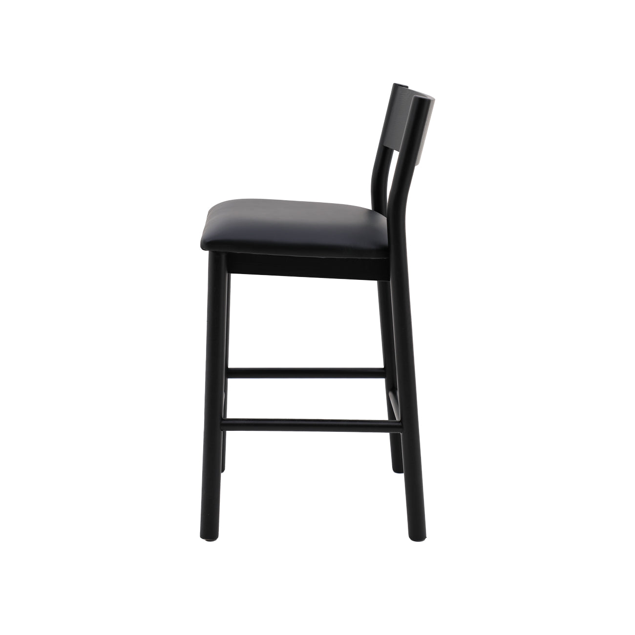Keaton Barstool - Black Frame/Black Leather