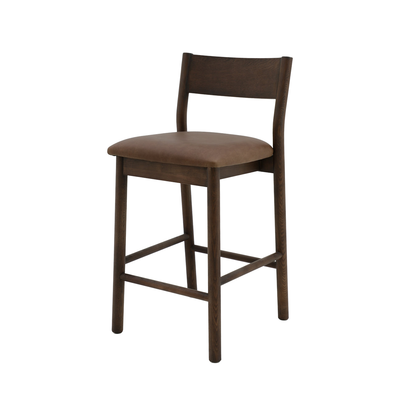 Keaton Barstool - Brown Frame/Brown Leather