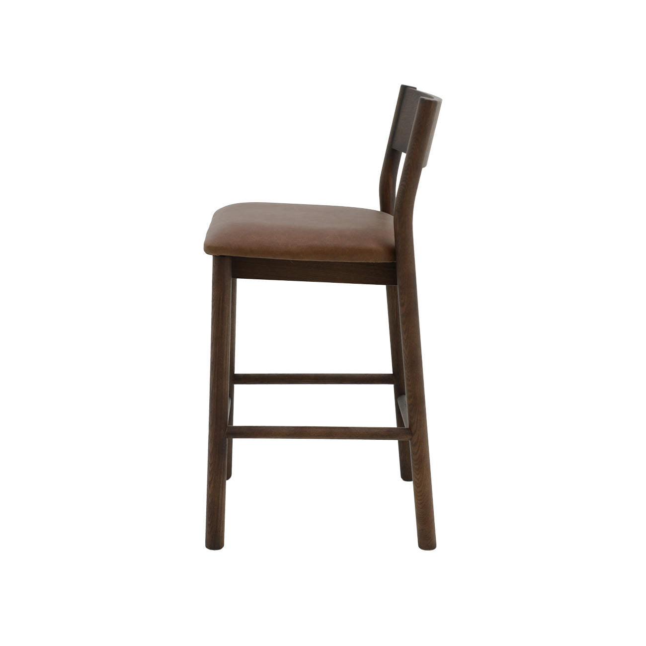 Keaton Barstool - Brown Frame/Brown Leather
