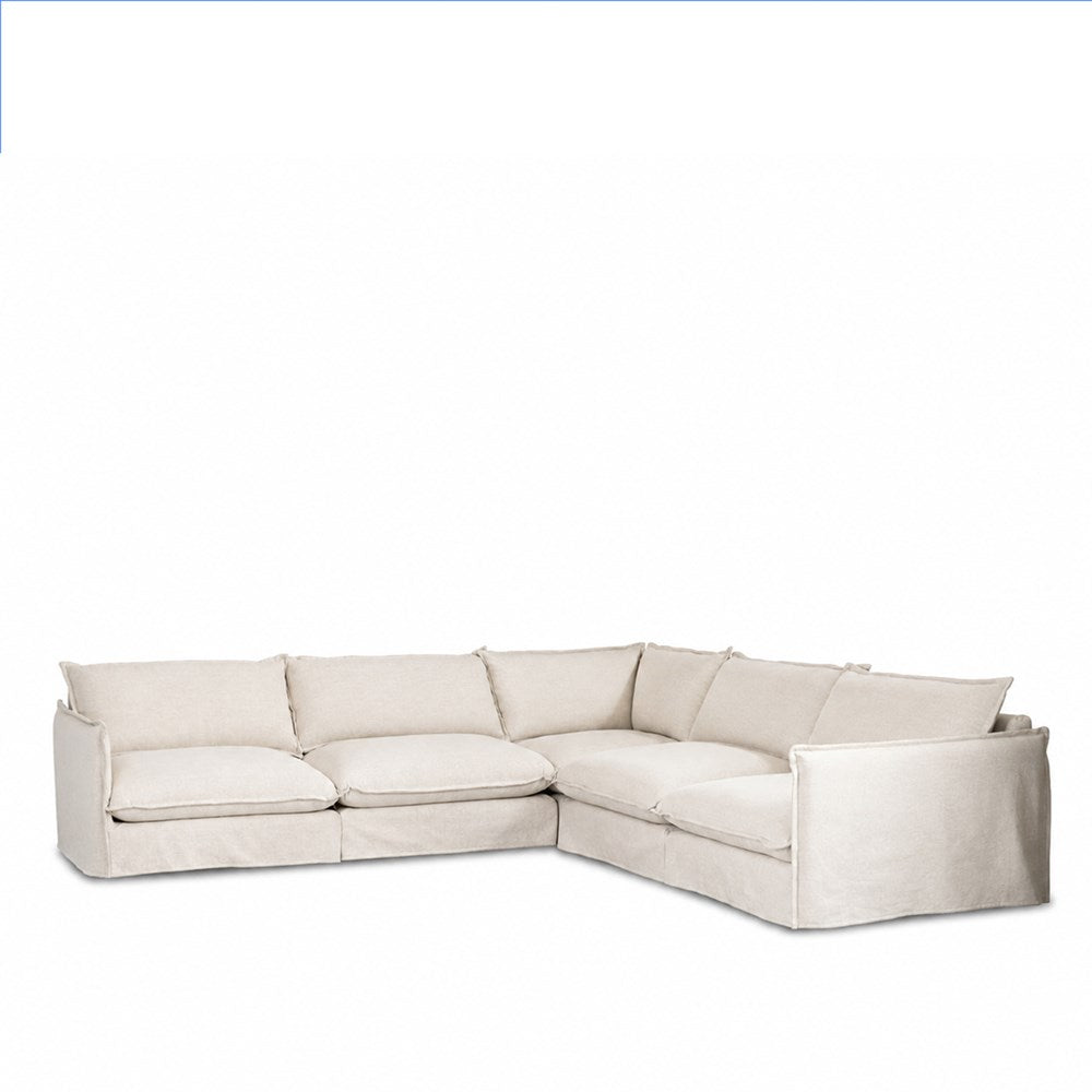 Greenwich - Slipcover Modular Sofa - Pearl Oat