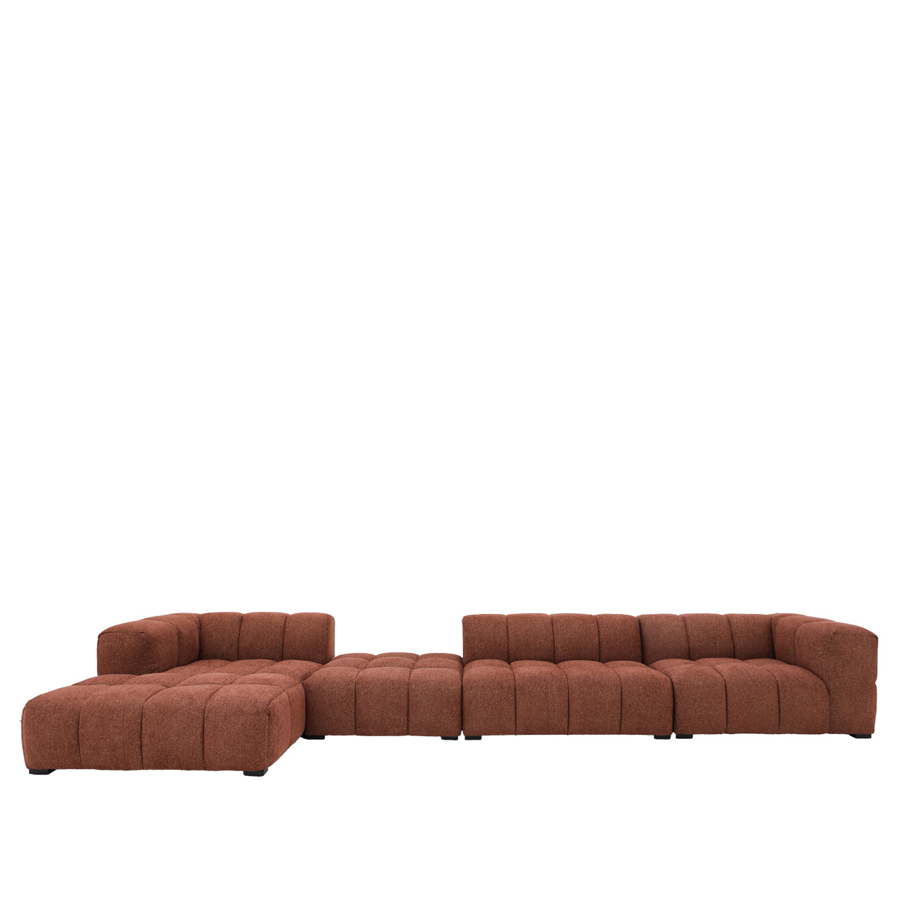 Manhattan Modular Ottoman - Burnt Sienna