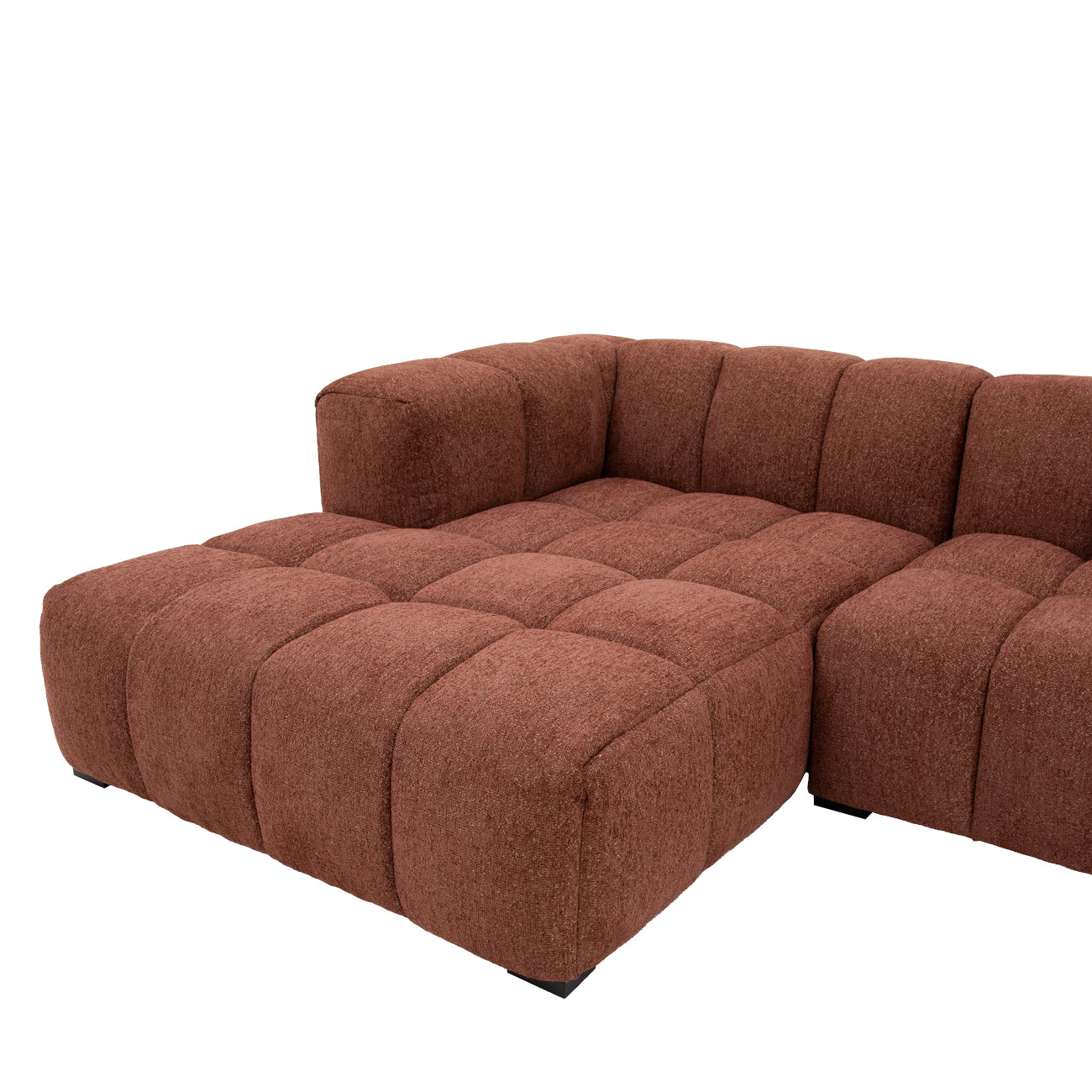 Manhattan Modular LH Chaise - Burnt Sienna