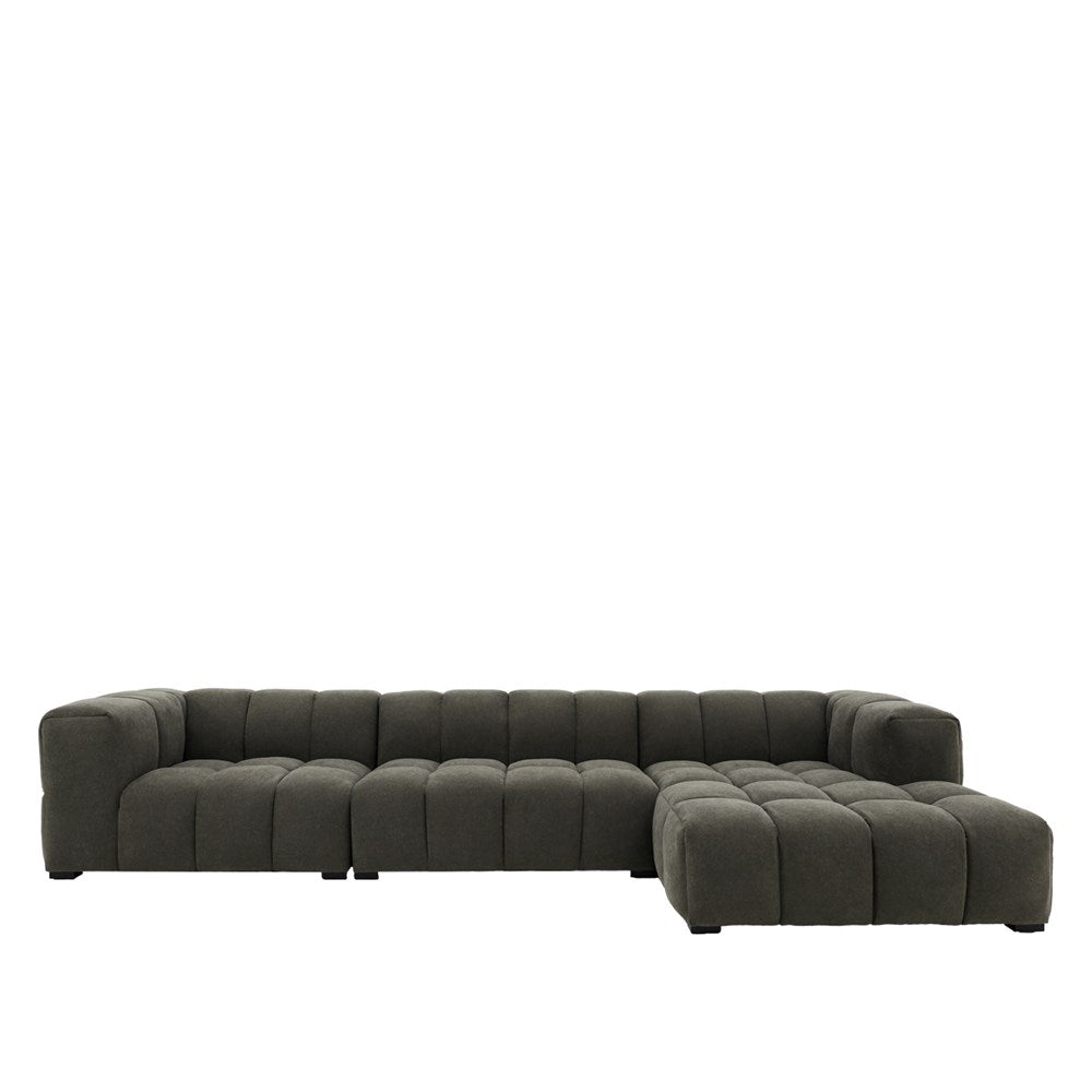 Manhattan RH Modular Sofa 3 Piece - Smoked Olive
