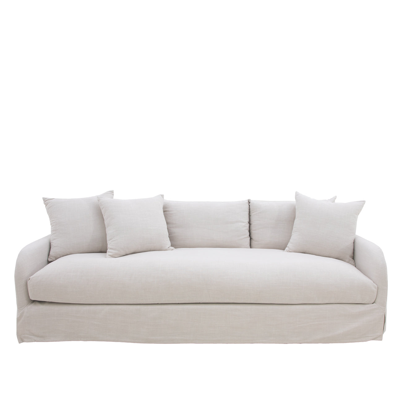 Eden 3 Seater Slipcover Sofa - Pearl Oat