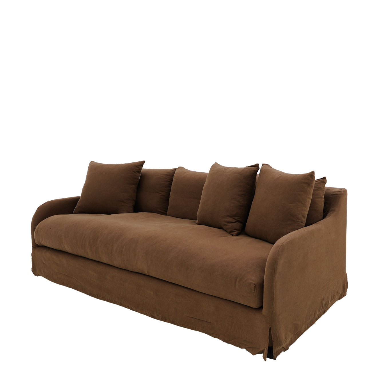 Eden 3 Seater Slipcover Sofa - Mocha