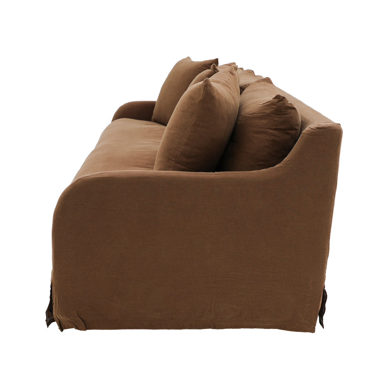 Eden 3 Seater Slipcover Sofa - Mocha