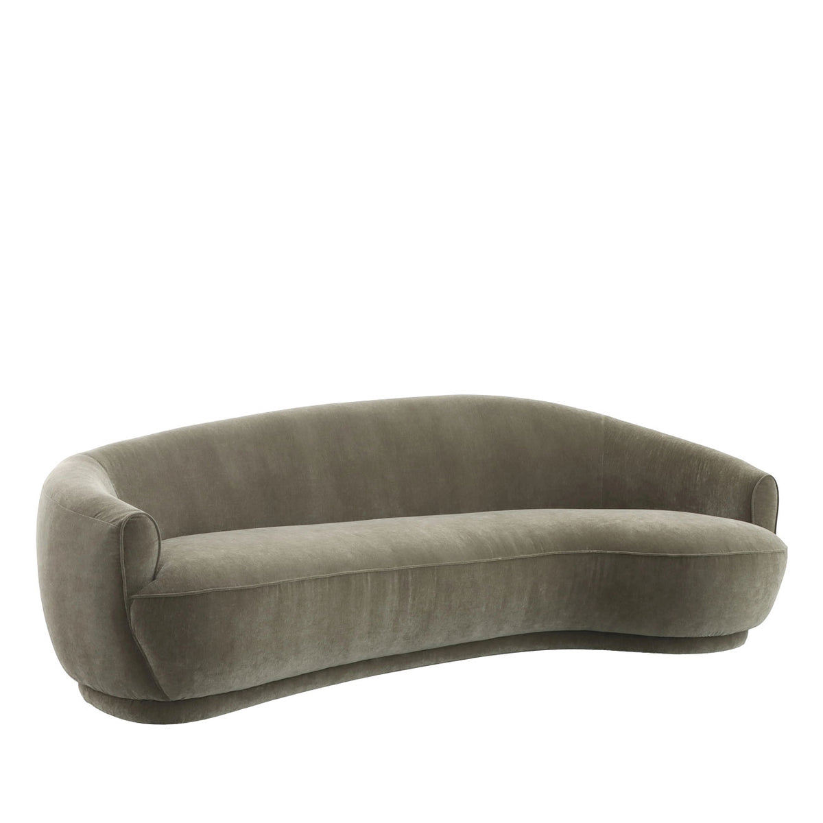 Velma Curved Sofa - Moss Green
