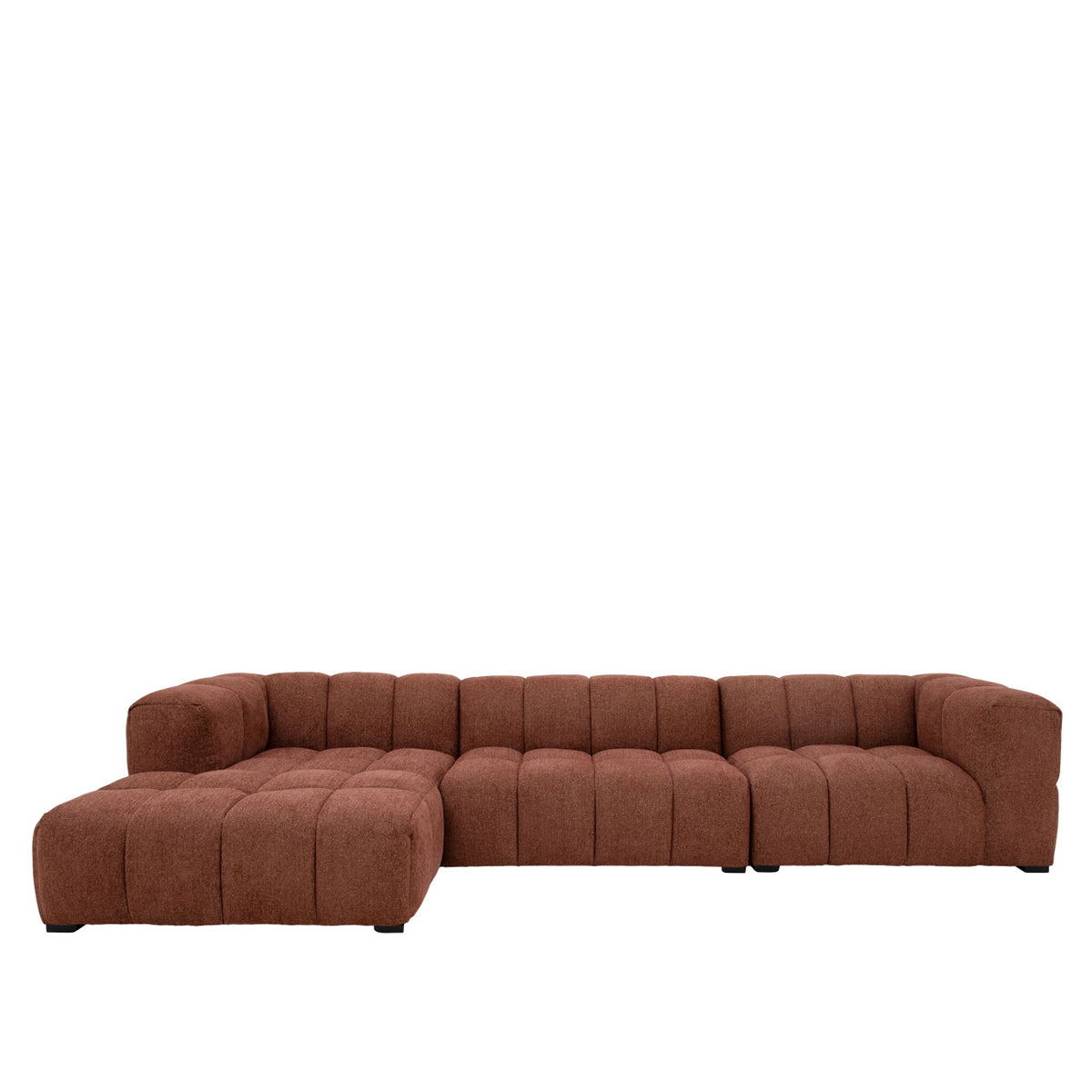 Manhattan Modular LH Sofa 3 Piece - Burnt Sienna