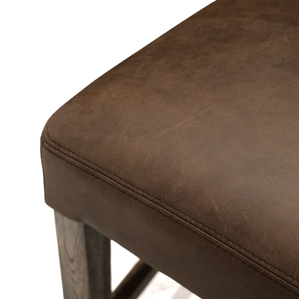 Crane Leather Barstool - Brown