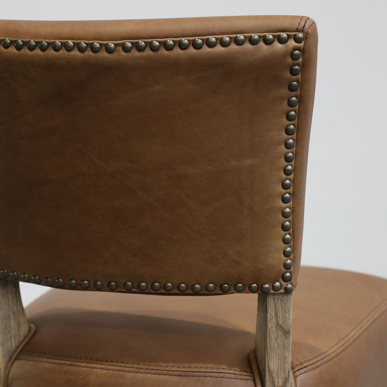 Crane Leather Barstool - Brown