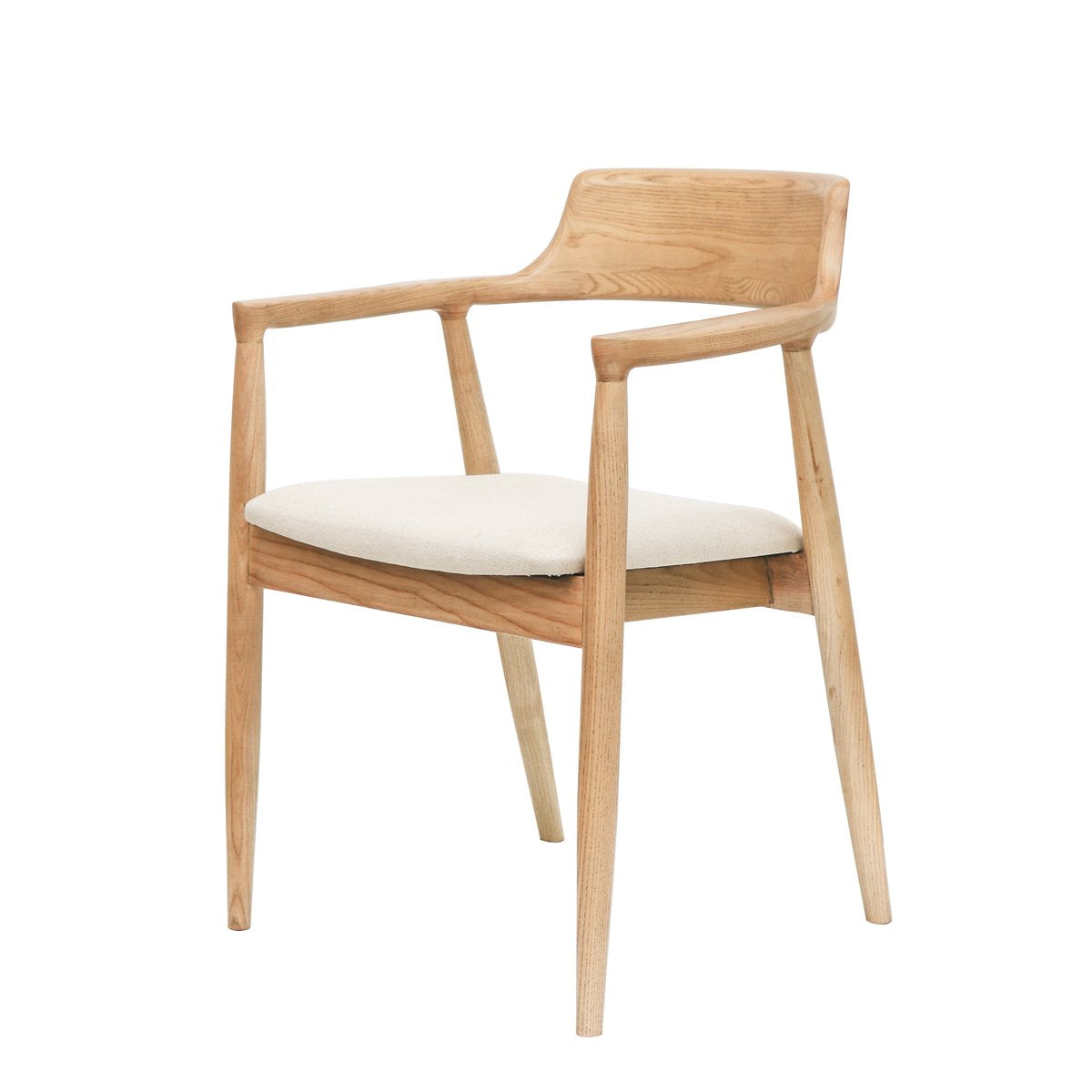 Ealing Dining Chair - Natural Frame/Linen Seat