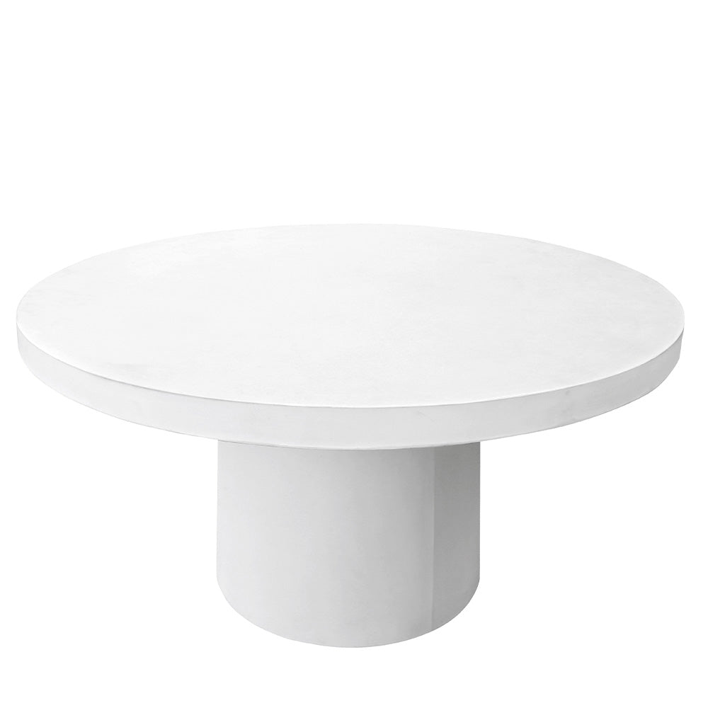 Milazzo Round Concrete Table - 150cm - Chalk