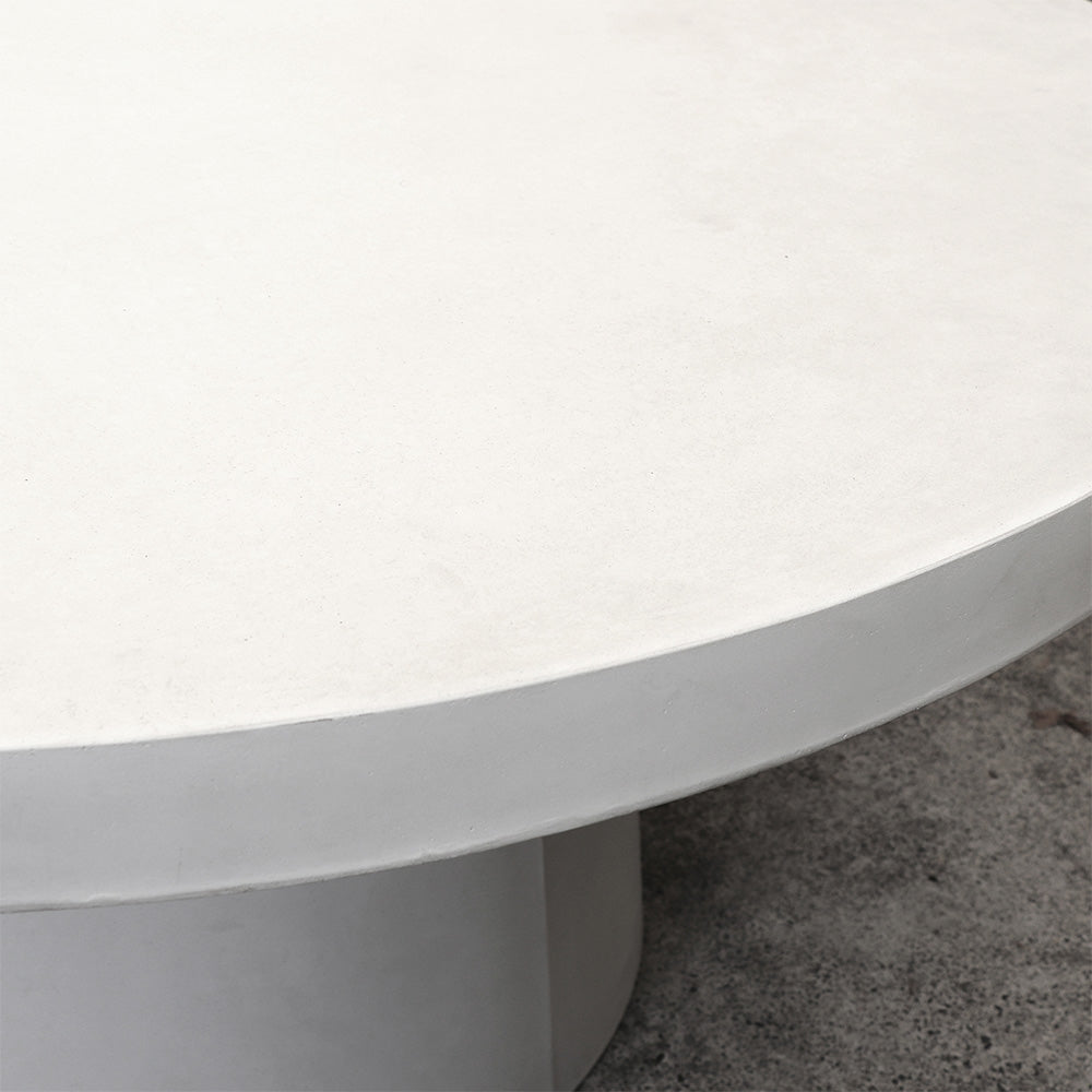 Milazzo Round Concrete Table - 150cm - Chalk