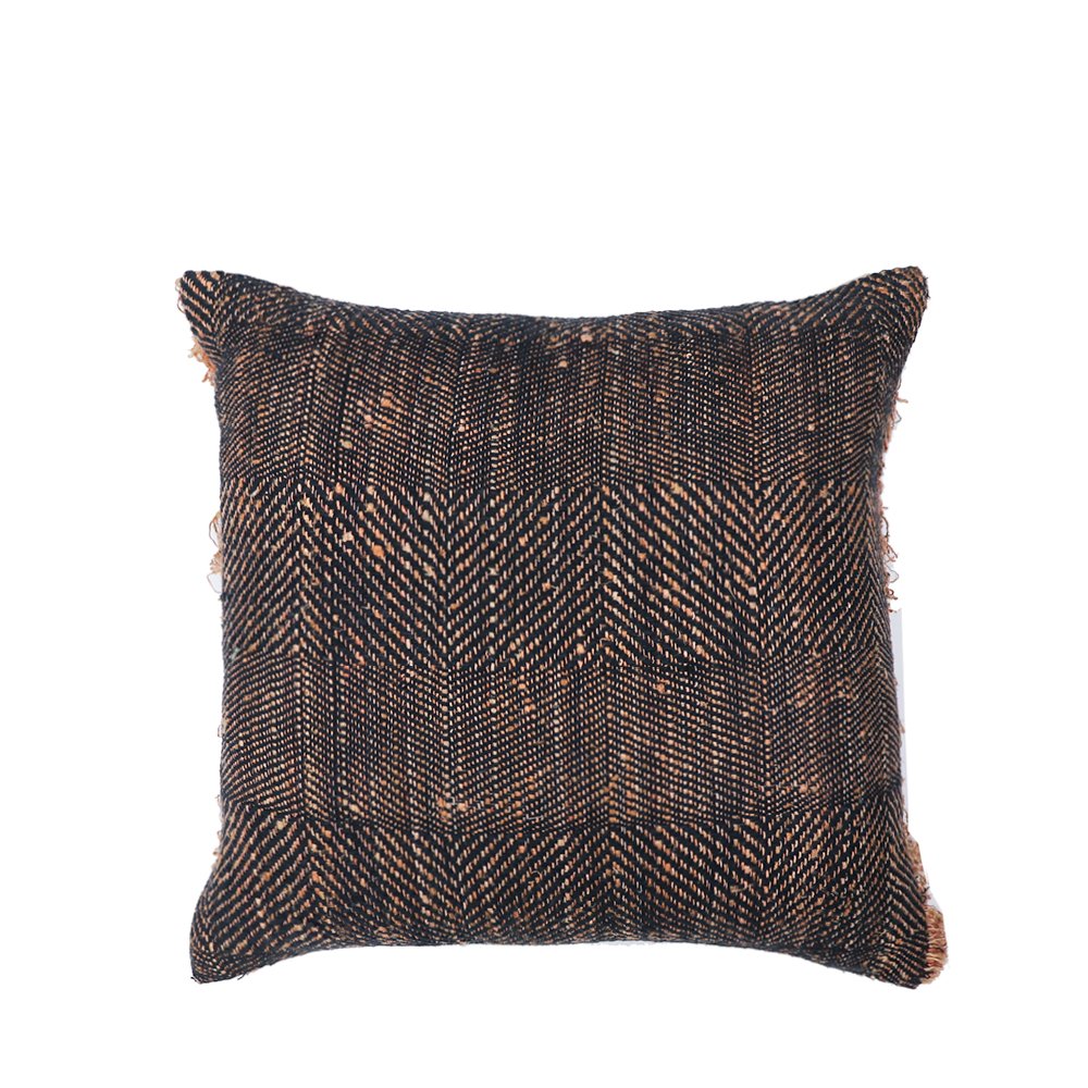 Mila Cushion - Black / Natural