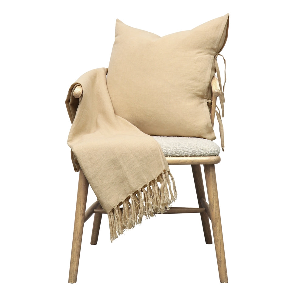 Tully Tie Cushion - Hazelnut