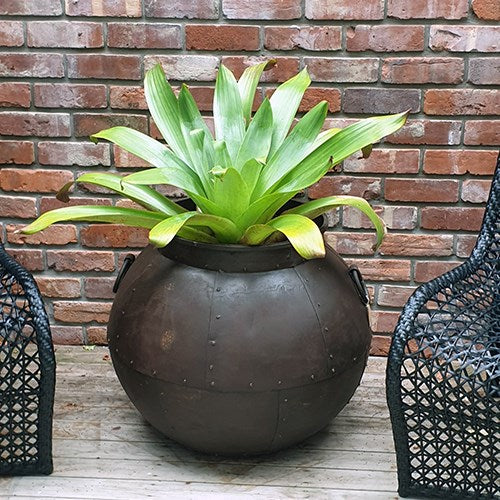 Sahar Round Iron Planter - Large