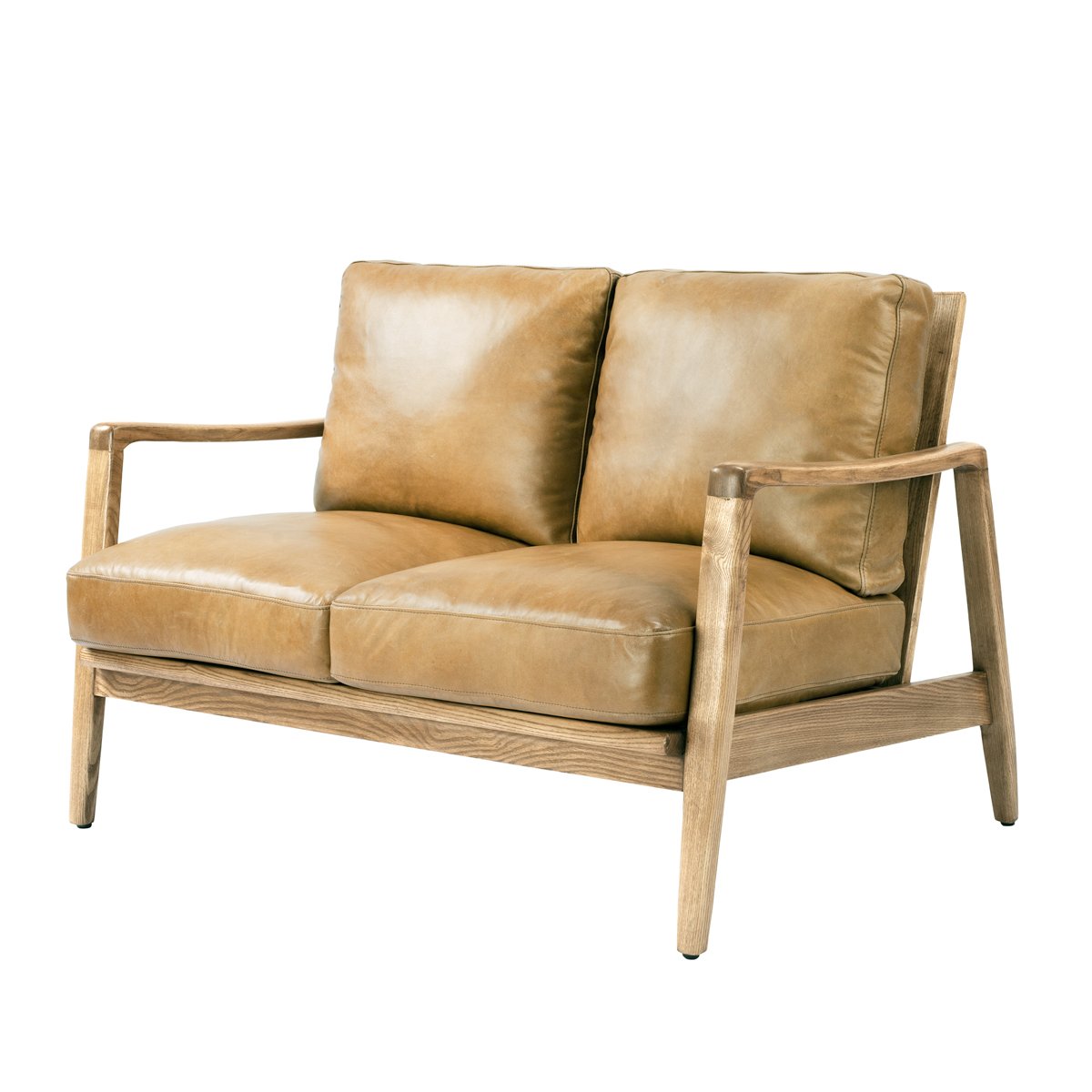 Reid 2 Seater Sofa - Tan Leather