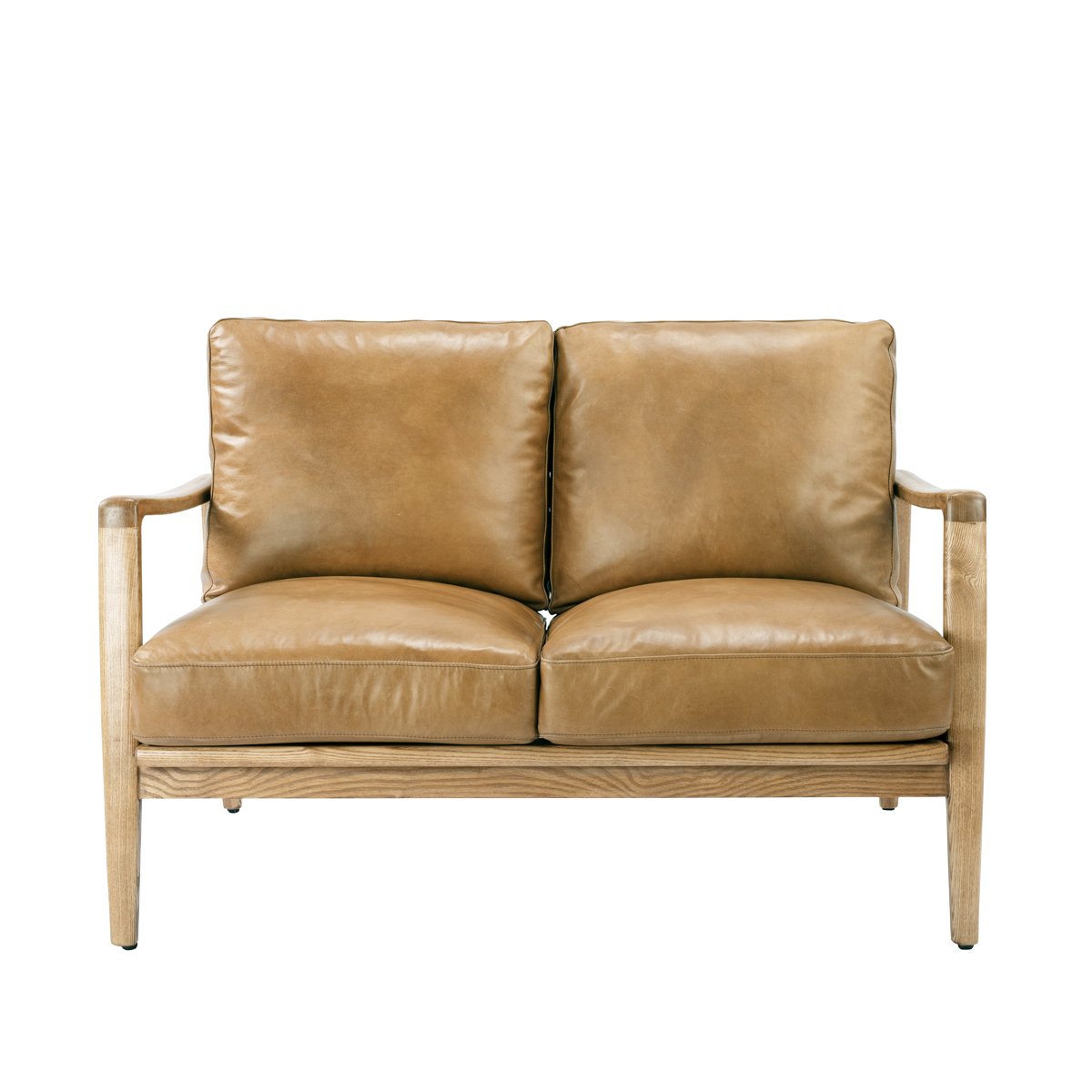 Reid 2 Seater Sofa - Tan Leather
