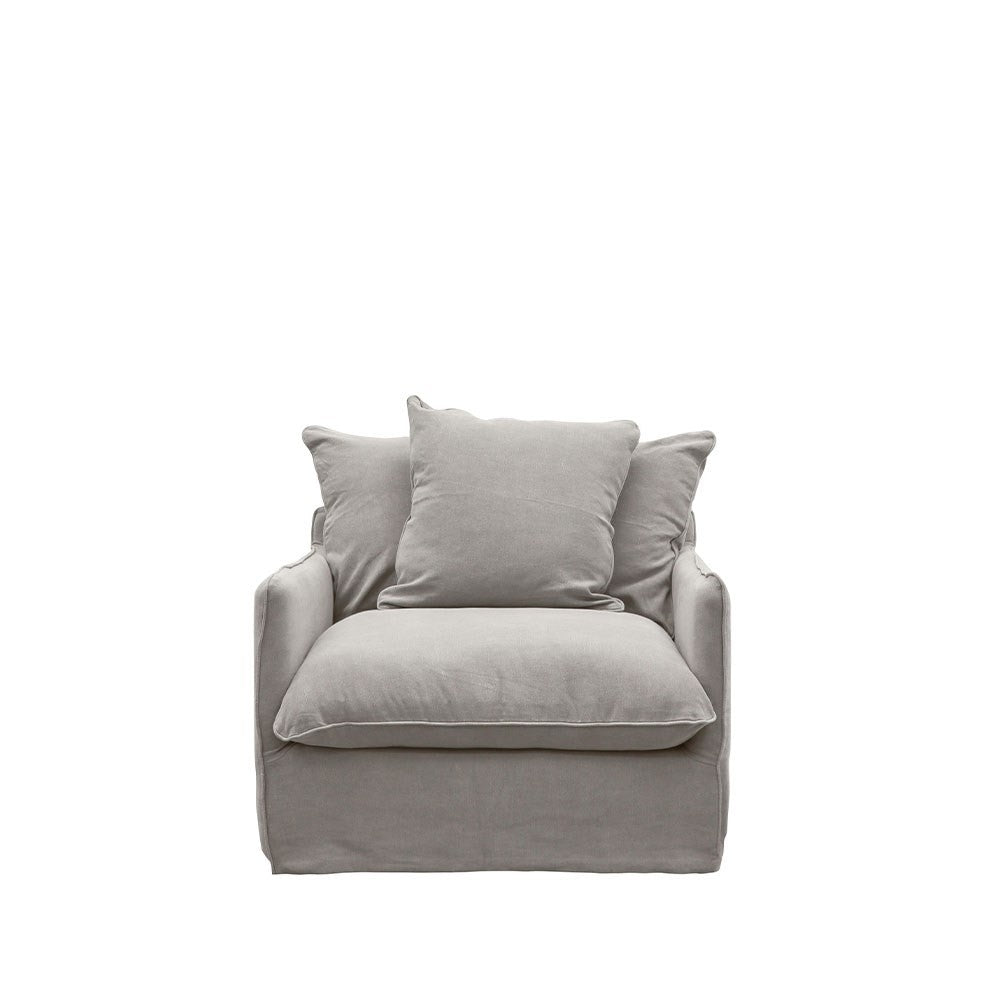 Lotus Slipcover Armchair - Cement Cover Set Only