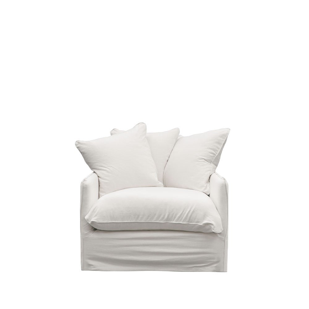 Lotus Slipcover Armchair - White Cover Set Only