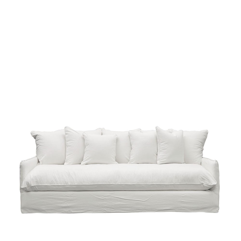 Lotus Slipcover Sofa 3 seater - White