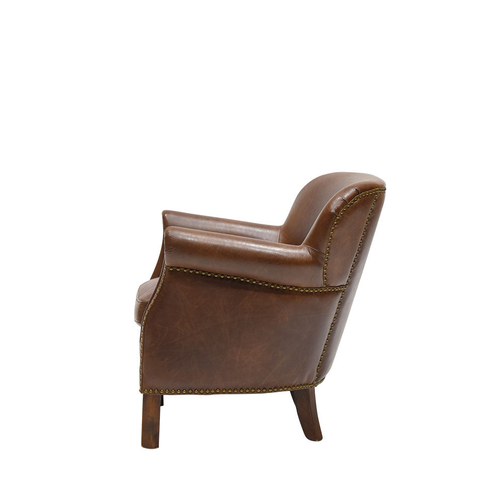 Rhodes Armchair - Brown Leather