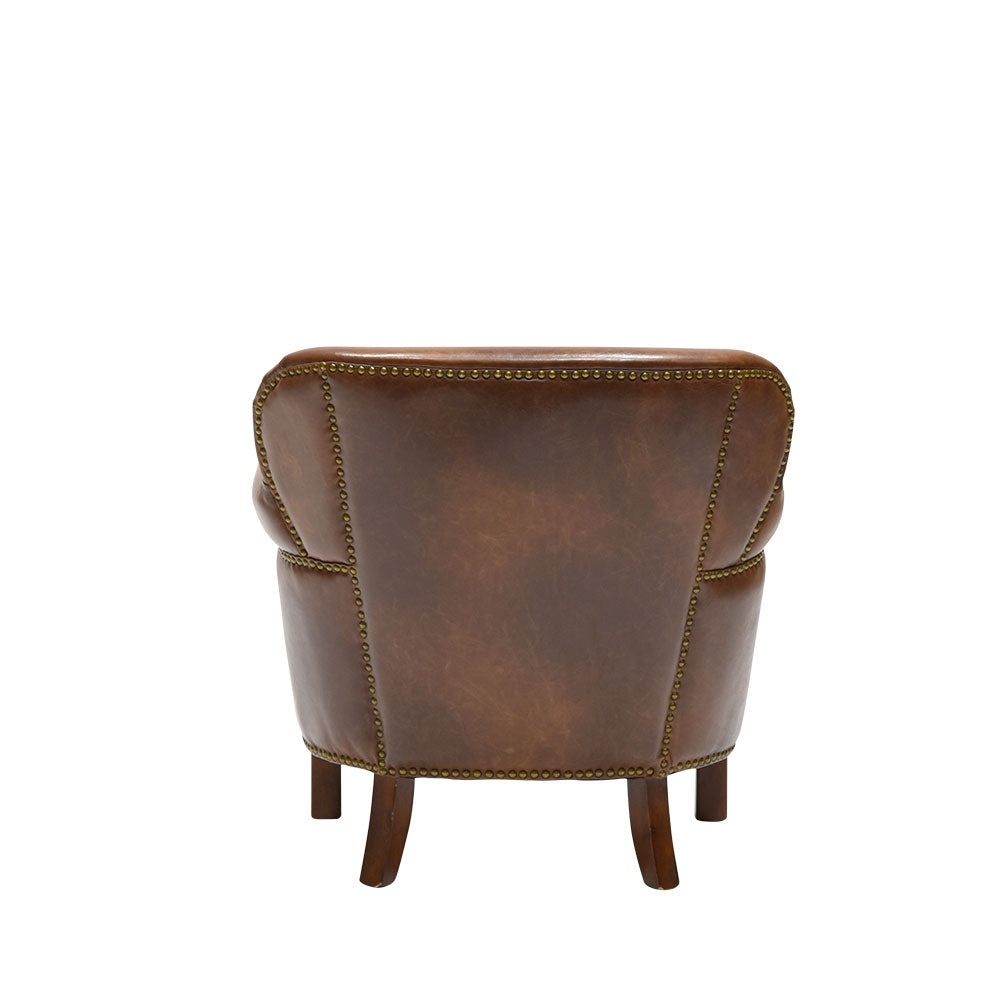 Rhodes Armchair - Brown Leather