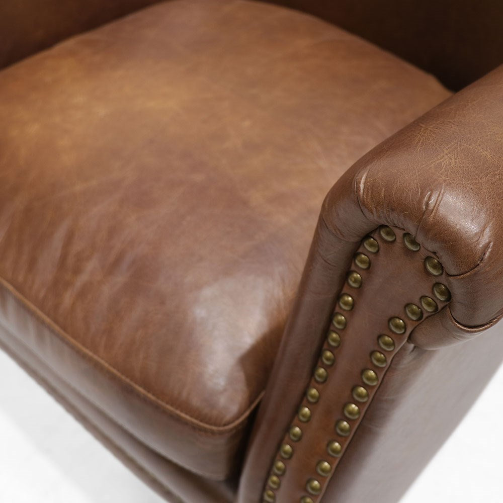 Rhodes Armchair - Brown Leather