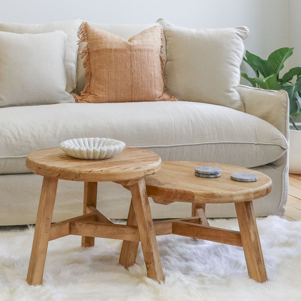 Parq Medium Nesting Coffee Table - Natural