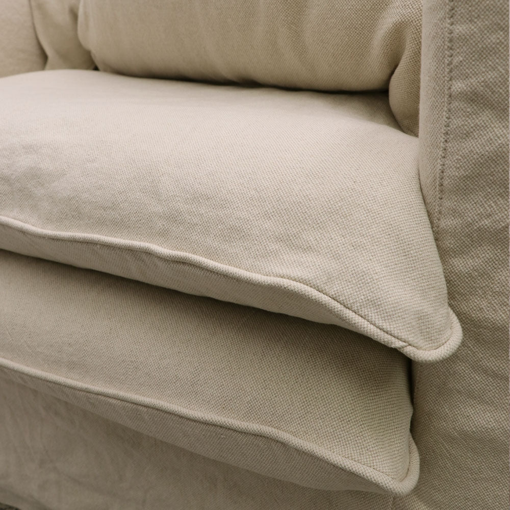 Keely Slipcover Armchair - Oatmeal