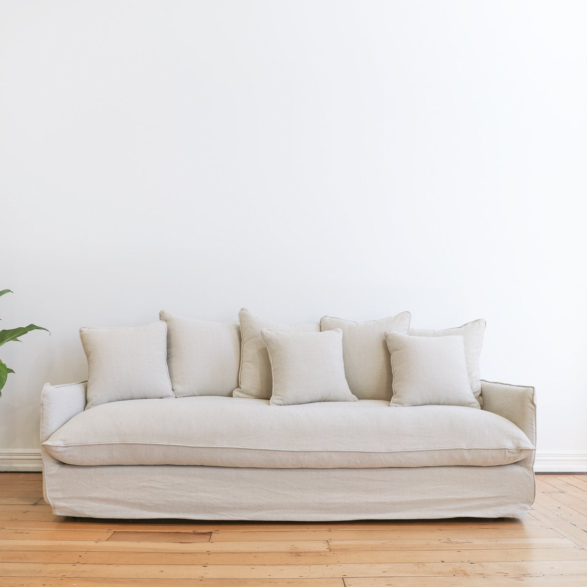 Lotus Slipcover Sofa 3 seater - Oatmeal