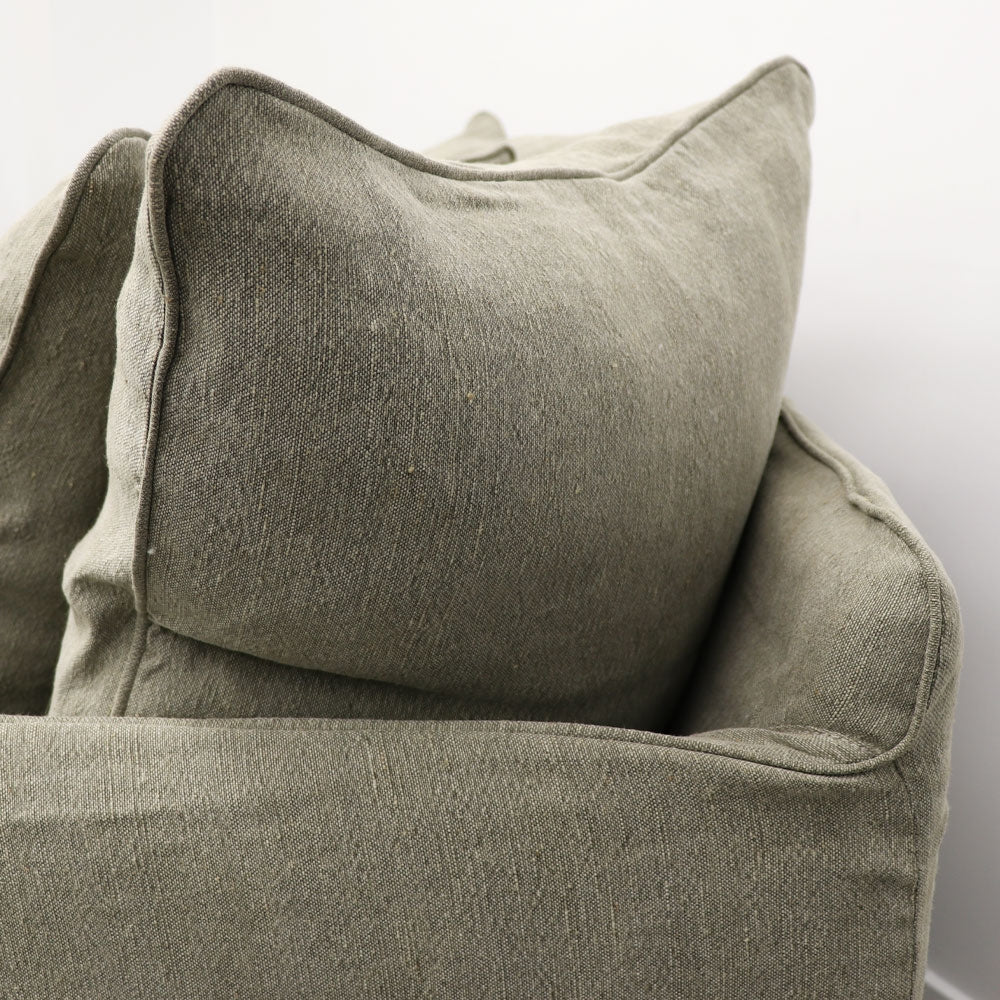 Lotus Slipcover Armchair - Khaki