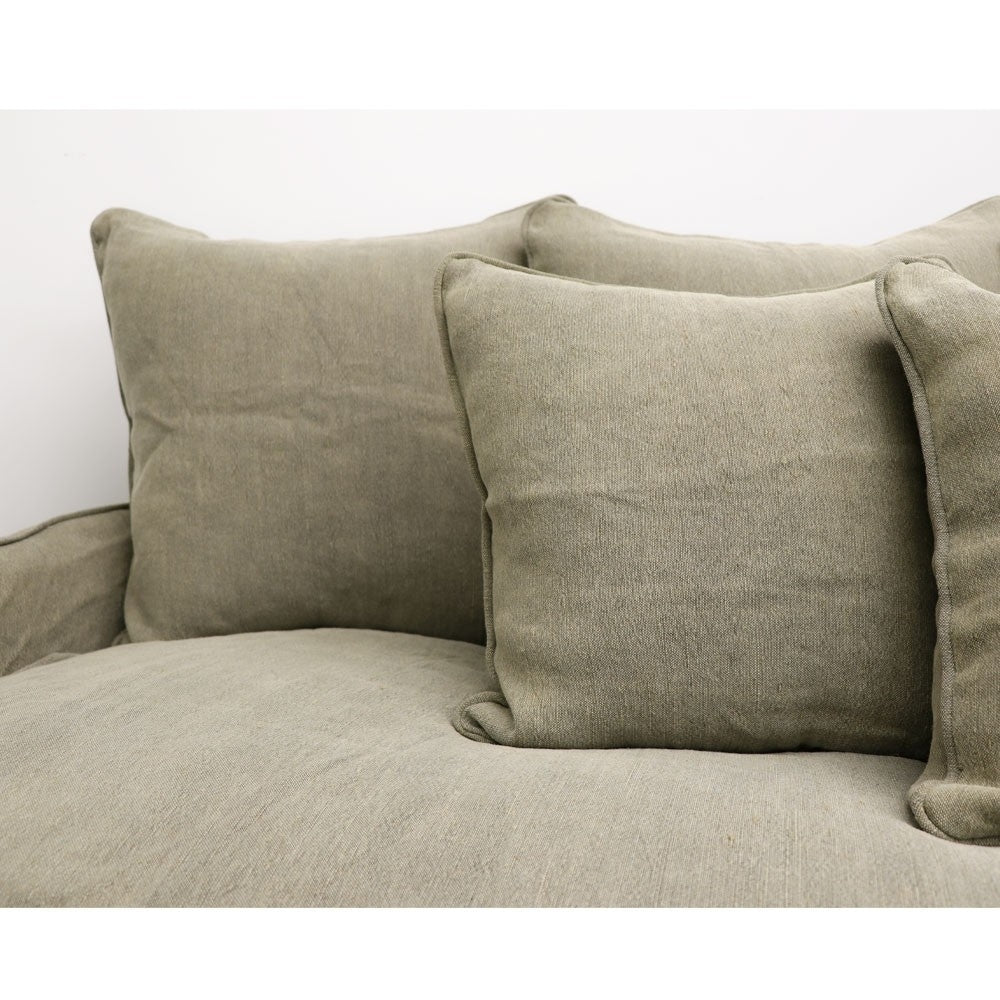 Lotus Slipcover Sofa 2 seater - Khaki